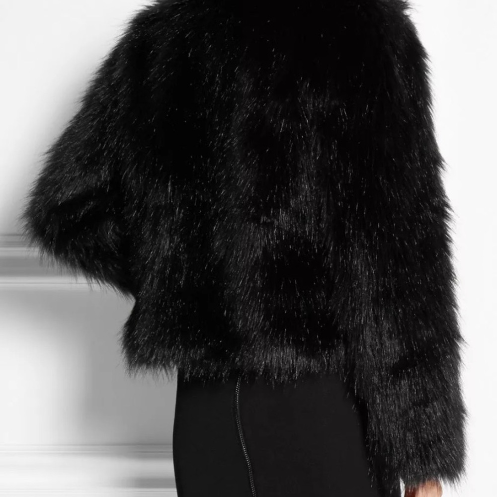 🎉HP🎉Altuzarra faux fur black jacket Blogger Fave - Picture 4 of 4